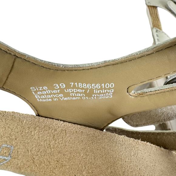 Dansko Rissa Ivory Nappa Casual Heeled Mary Jane Leather Sandals Size 39 8.5 9 - Picture 8 of 8